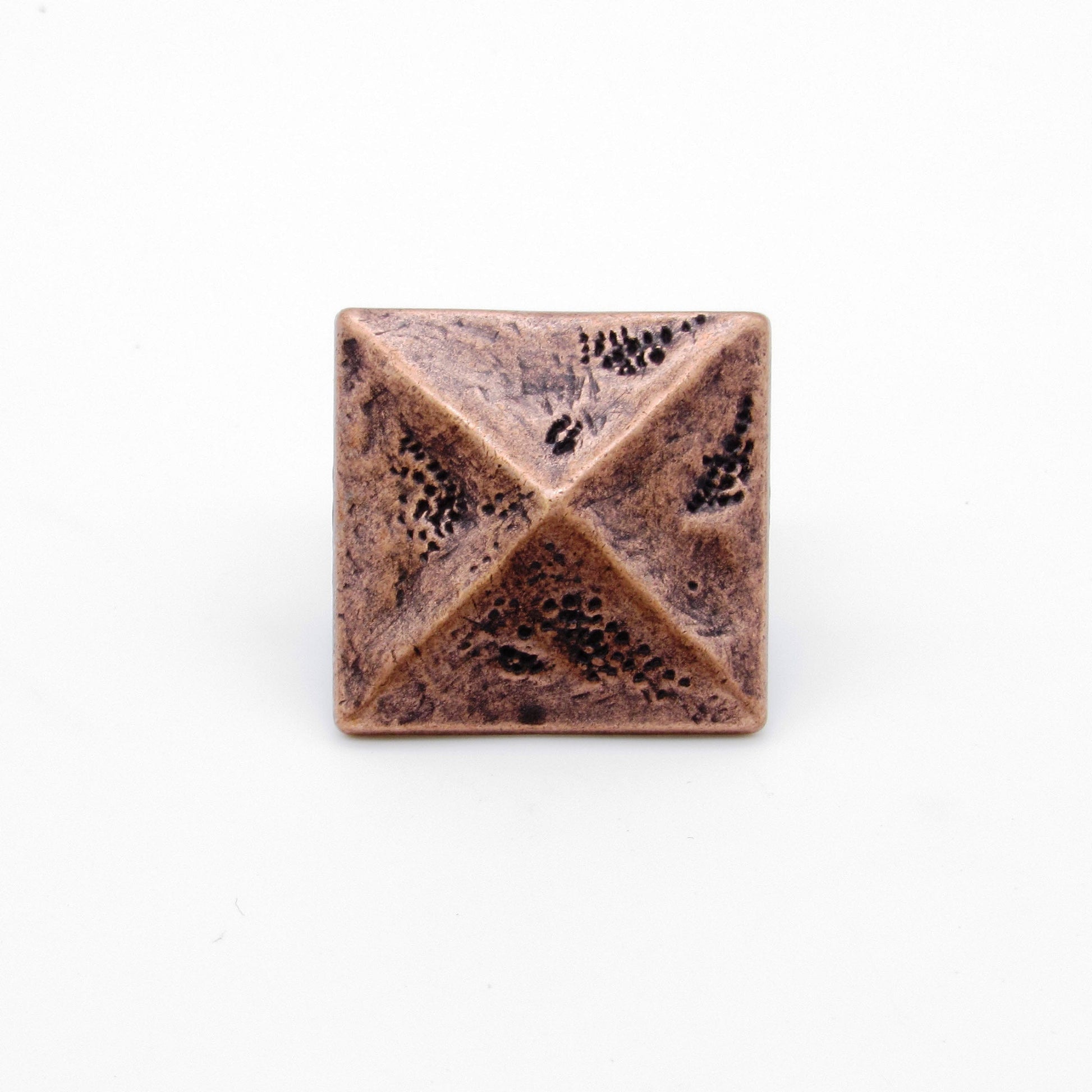 Square 1-3/8" Pyramid Clavo Decorative Nail, 4-Pack, Copper alt 0