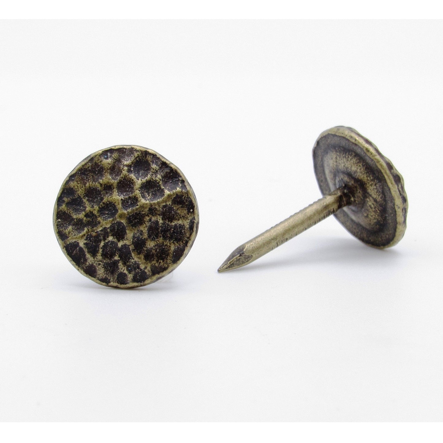 Round 5/8" Hammered Clavo Decorative Nail, 4-Pack, Brass Oxi alt 0
