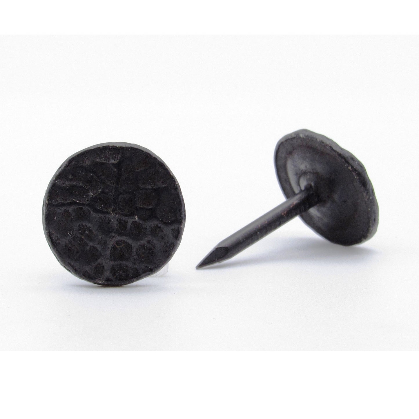 Round 5/8" Hammered Clavo Decorative Nail, 4-Pack, Black Oxi alt 0
