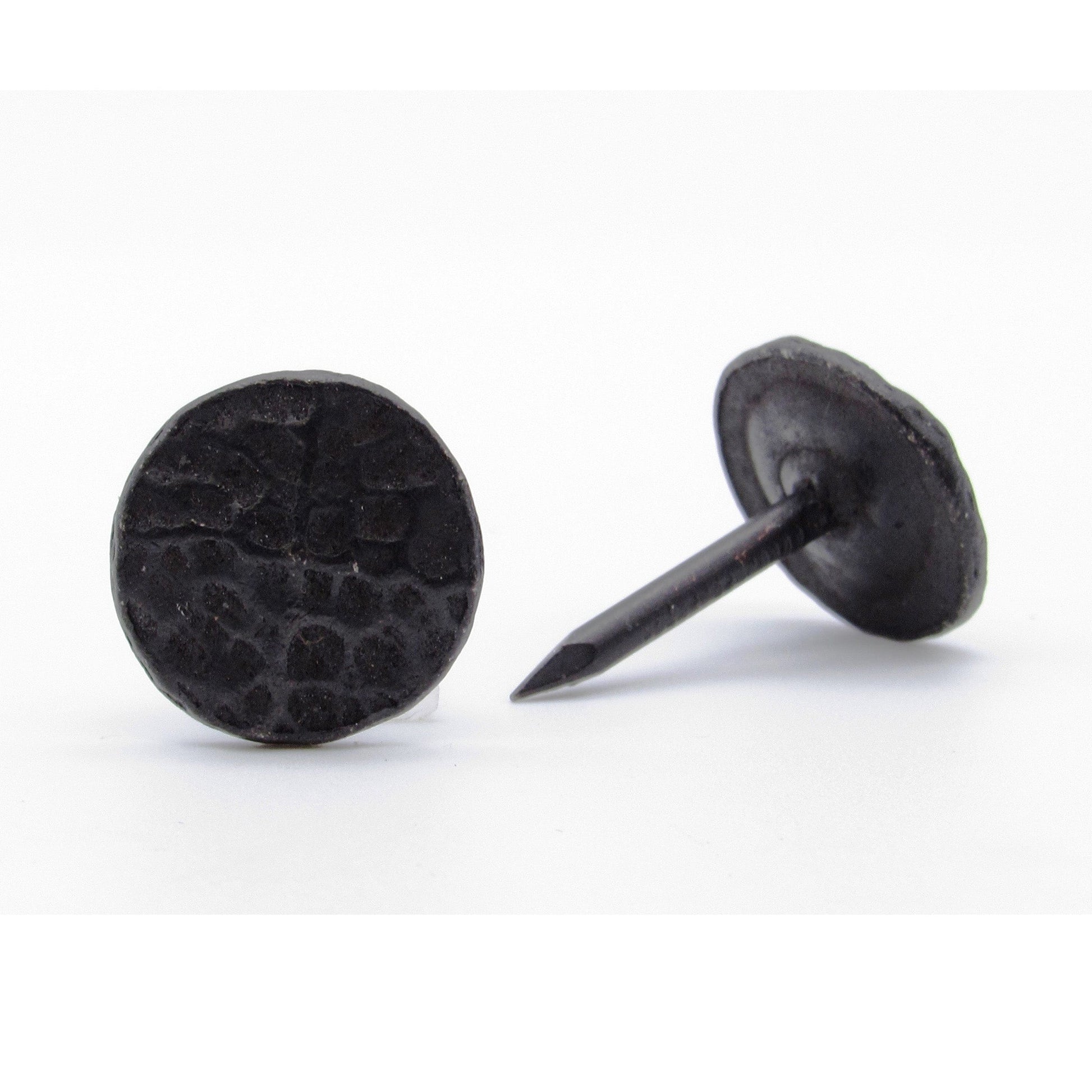 Round 5/8" Hammered Clavo Decorative Nail, 4-Pack, Black Oxi alt 0