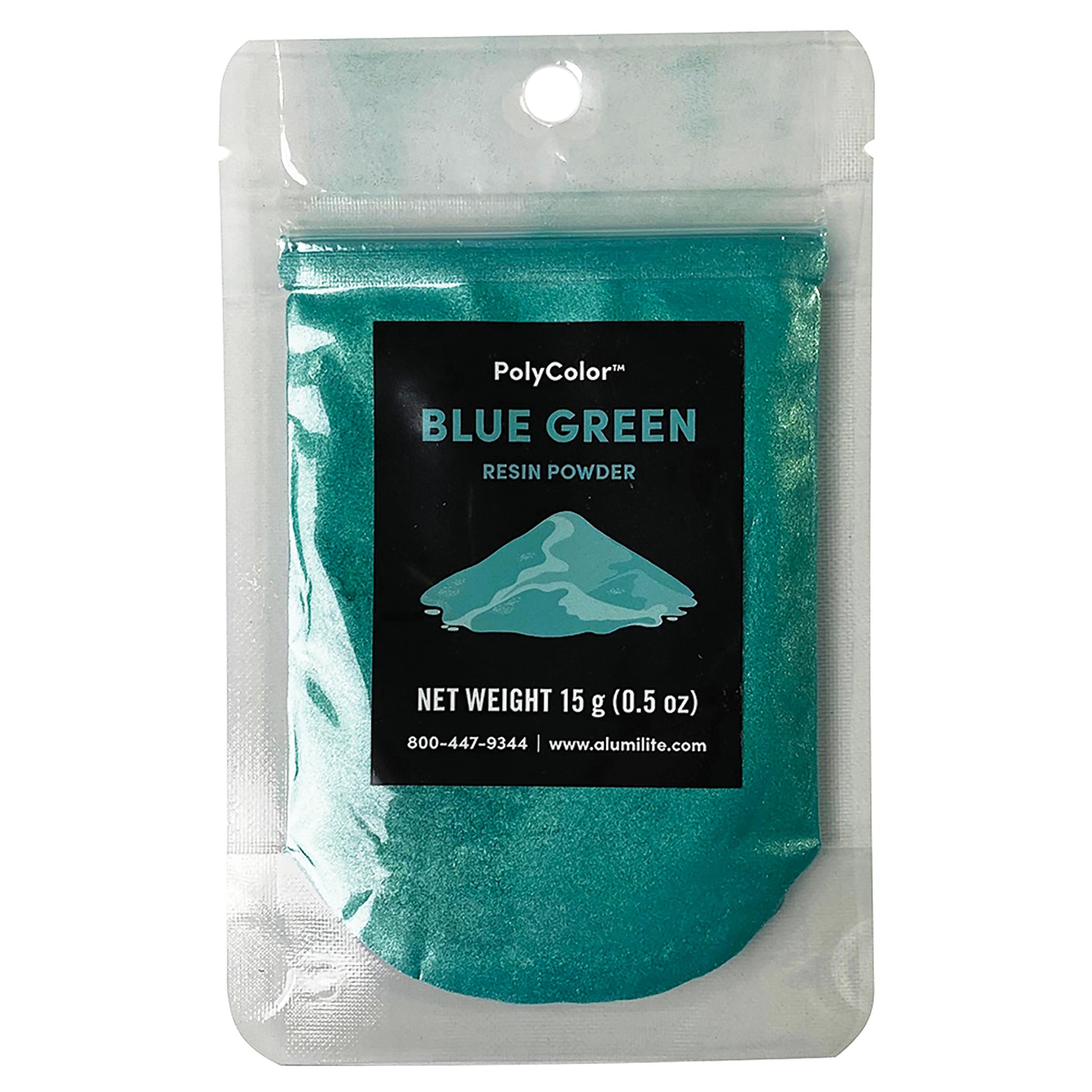 Alumilite PolyColor Resin Powder Blue-Green 15g alt 1