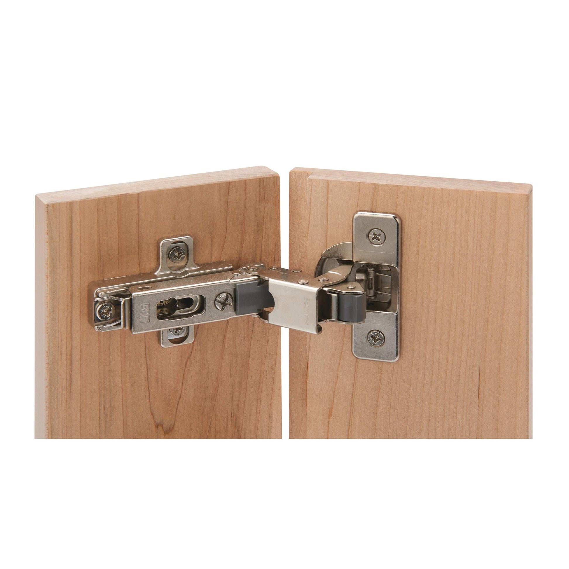 110° Soft Close 3/8" Lipped Hinge Nickel Finish Pair alt 0