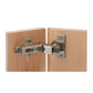 110° Soft Close 3/8" Lipped Hinge Nickel Finish Pair alt 0