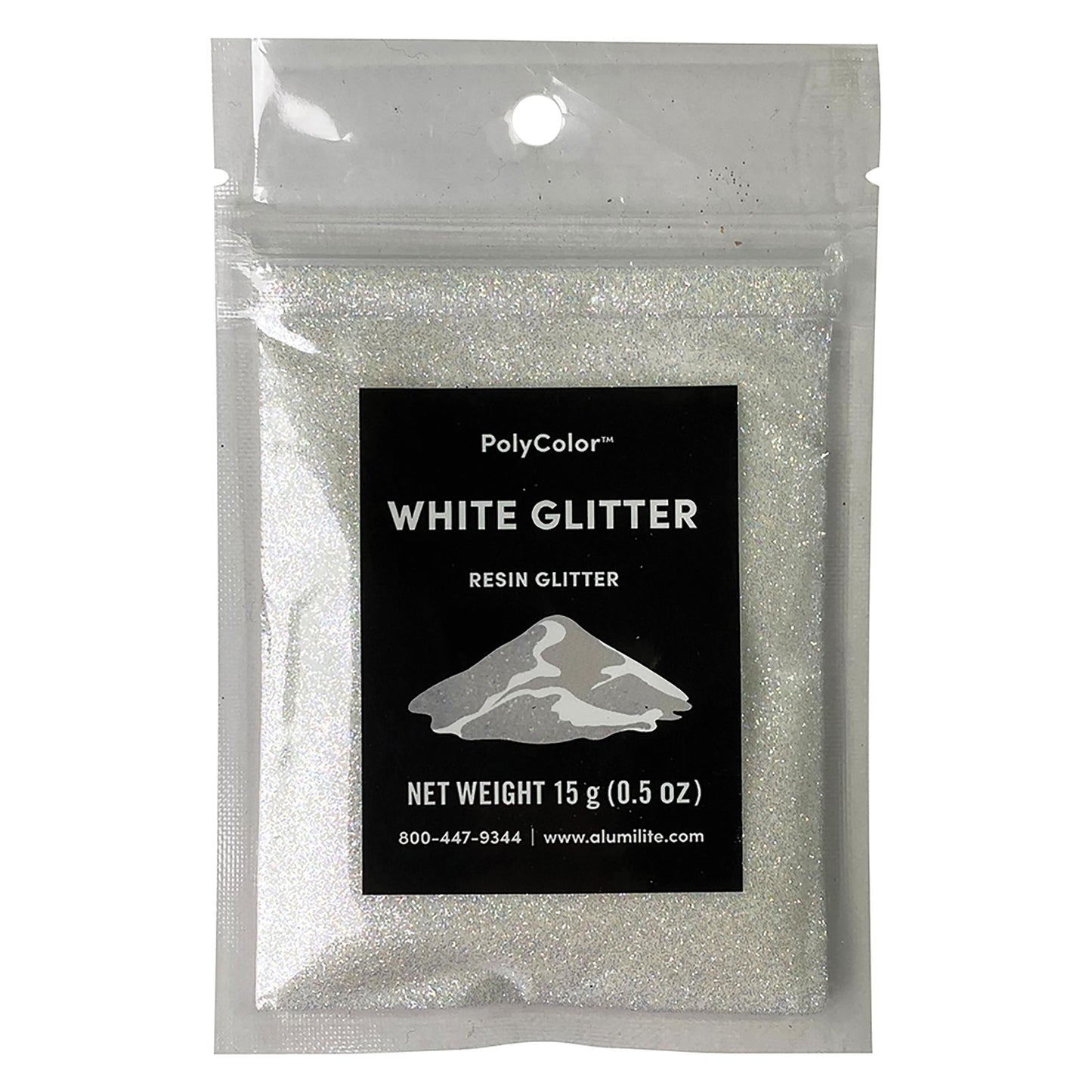 Alumilite PolyColor Resin Glitter White 15g alt 1