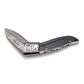 Fox 93 Pocketknife for Hunting and Fishing - 6" - Damascus - Unfinished Kit alt 0