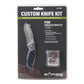 Fox 93 Pocketknife for Hunting and Fishing - 6" - Damascus - Unfinished Kit alt 0