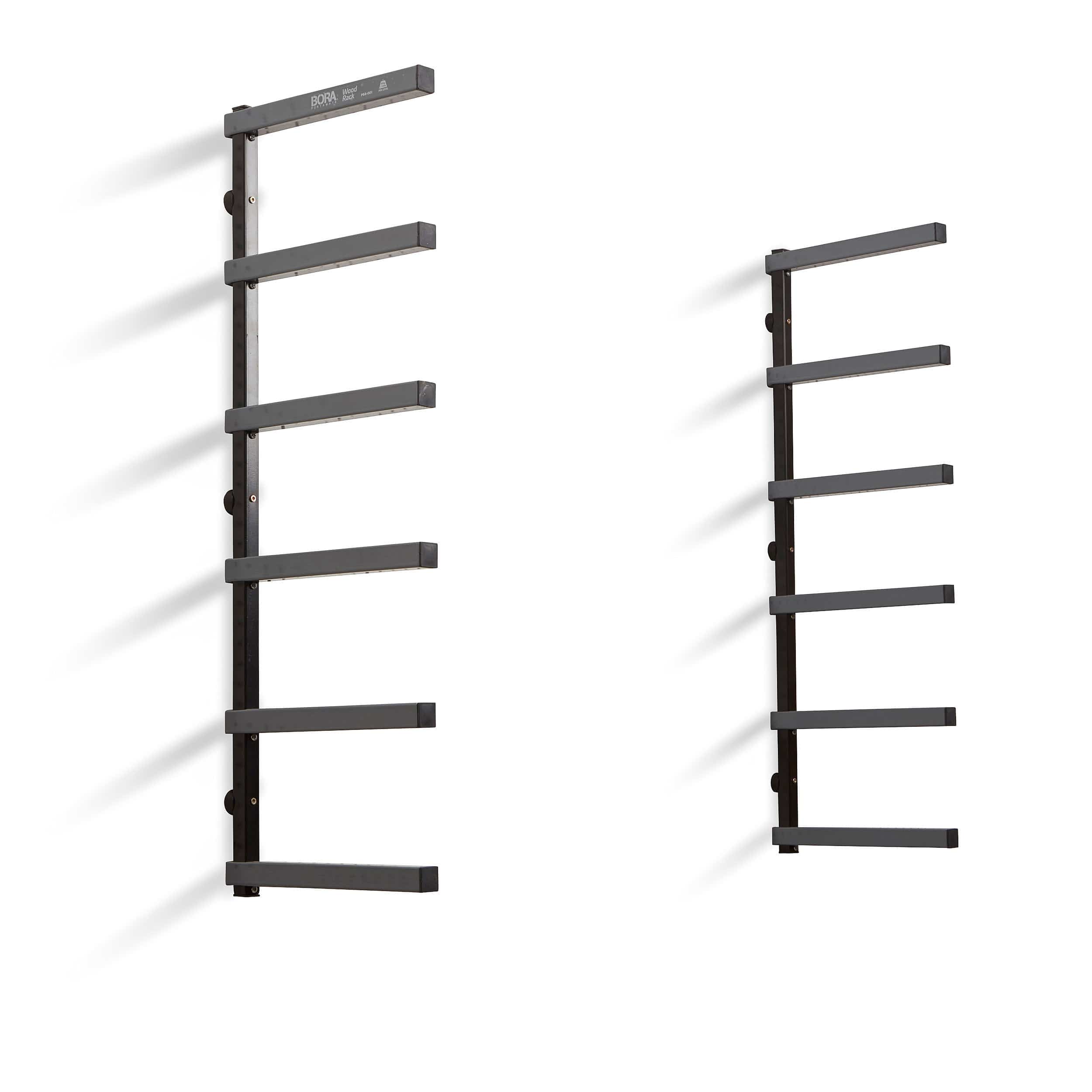 Bora 6-Level Lumber Storage Rack - Black & Gray | Woodcraft