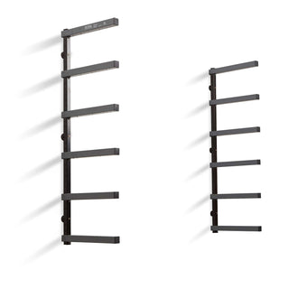 6-Level Lumber Storage Rack - Black & Gray alt 0