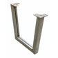"V" Slab Legs 15" High Raw Steel Pair alt 0
