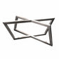 Rhombus Slab Leg Set 15.5" High Raw Steel alt 5