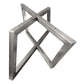 Rhombus Slab Leg Set 15.5" High Raw Steel alt 5
