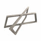 Rhombus Slab Leg Set 15.5" High Raw Steel alt 5