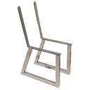 Bench Legs with Back Rest Raw Steel Pair alt 0