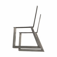 Bench Legs with Back Rest Raw Steel Pair alt 0