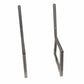 Bench Legs with Back Rest Raw Steel Pair alt 0