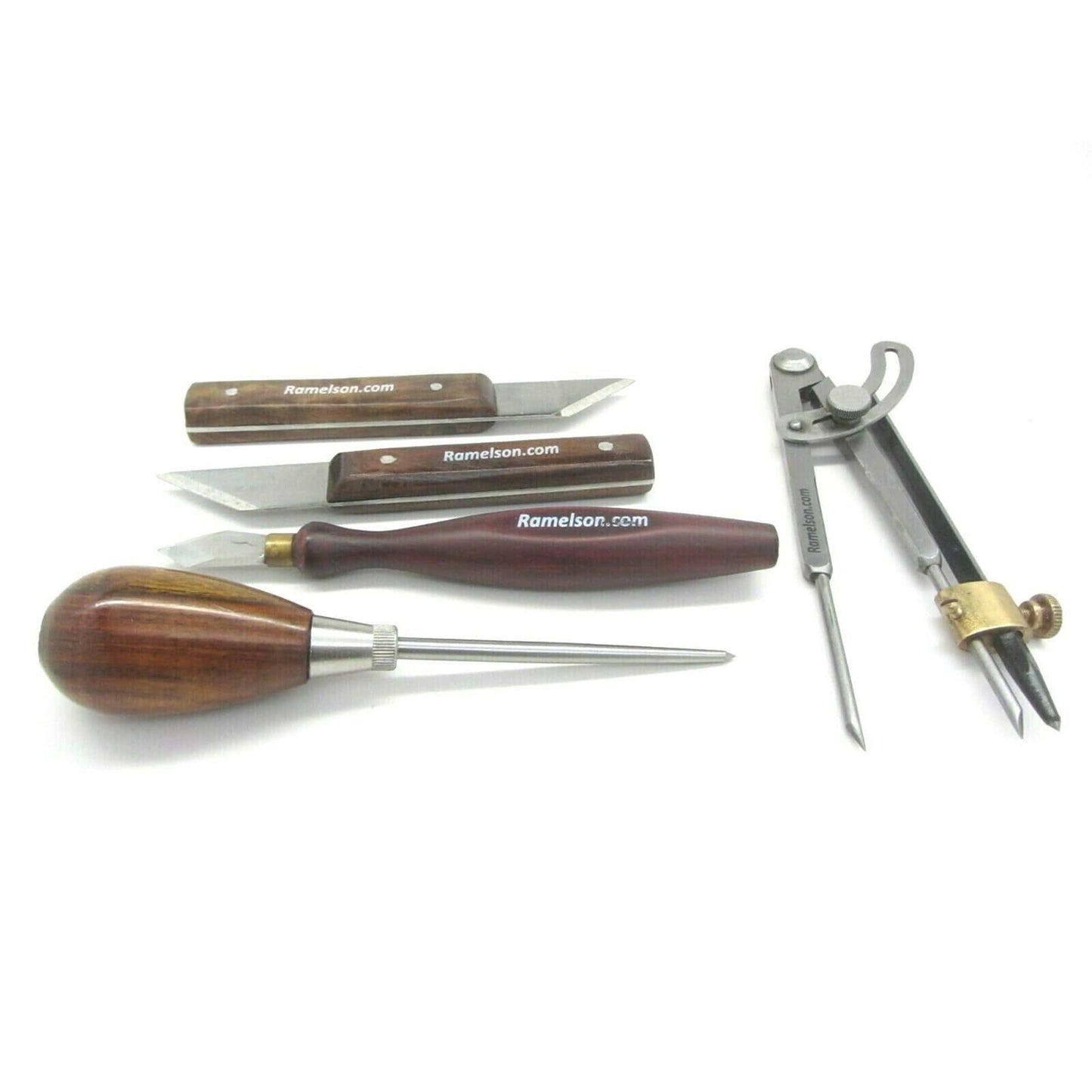 Carpenters Marking, Striking, Wing Divider and Scratch Awl Set, 5 pc alt 0