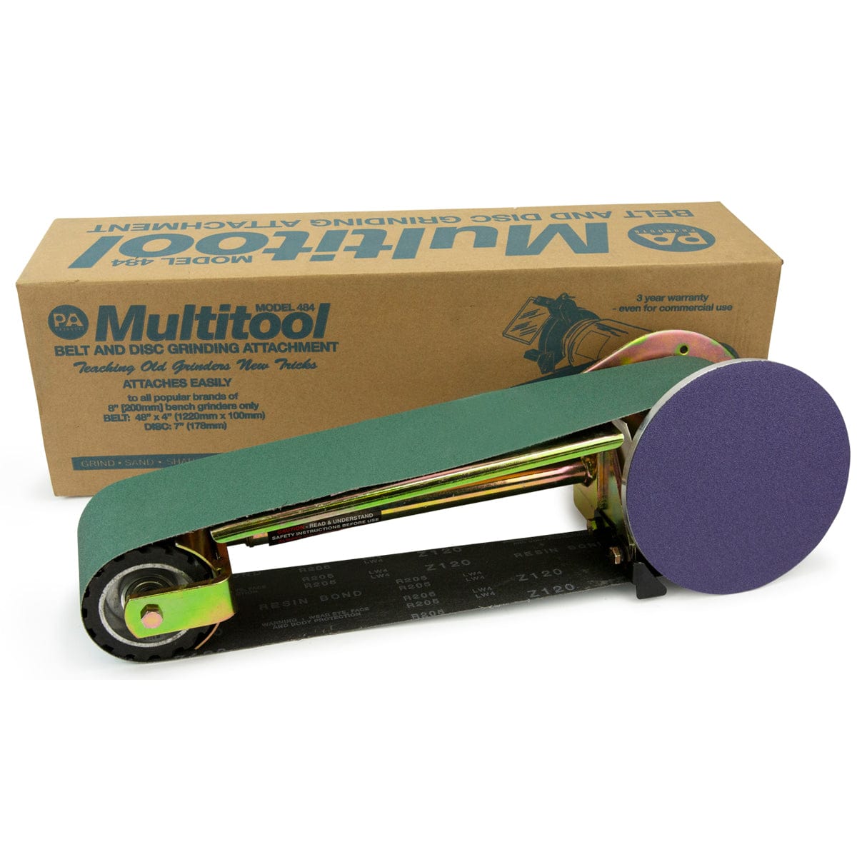 4" x 48" Belt, 7" Disc, Grinder Attachment alt 0