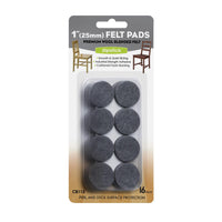 Heavy Duty Self Stick Felt Pads - 1" - Round - 16 Piece alt 0
