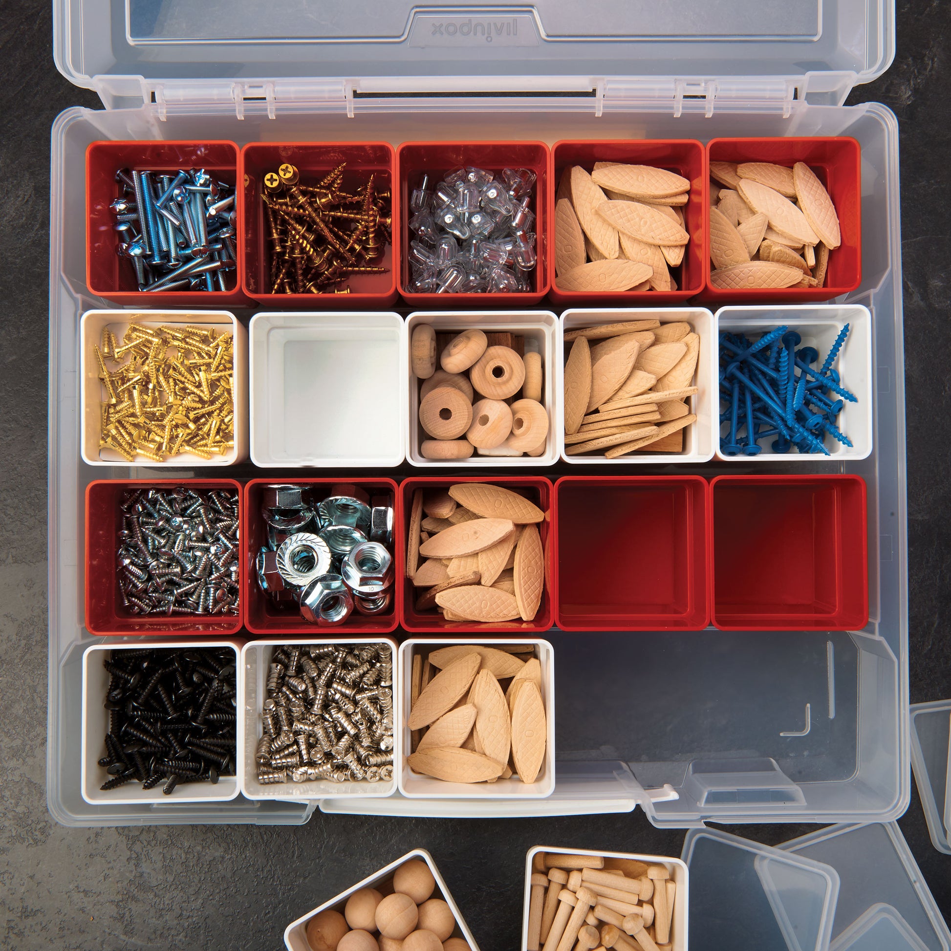 WoodRiver Small Parts Organizer Box