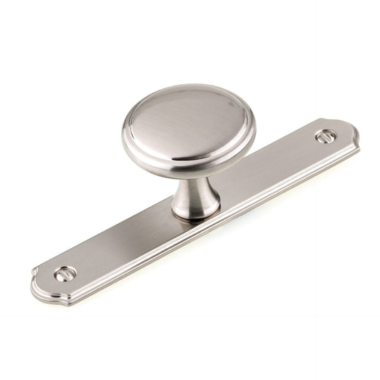 Transitional Knob, 1-9/16" D, Brushed Nickel alt 0