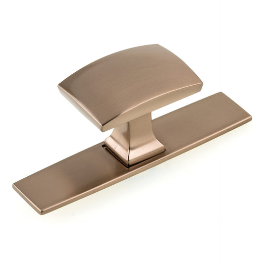 Contemporary Knob, 3-17/32" x 1-7/32", Champagne Bronze alt 0