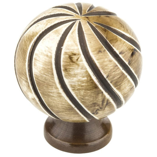 Eclectic Knob, 1-3/8" D, Almond, Chocolate alt 0