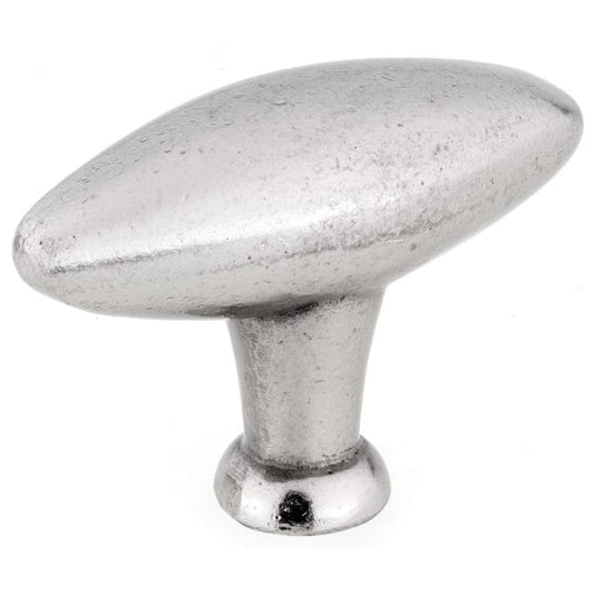 Traditional Knob, 2-9/32" x 25/32", Newcastle Antique Polished Nickel alt 0