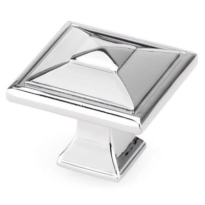 Transitional Knob, 1-1/2" x 1-1/2", Polished Nickel alt 0