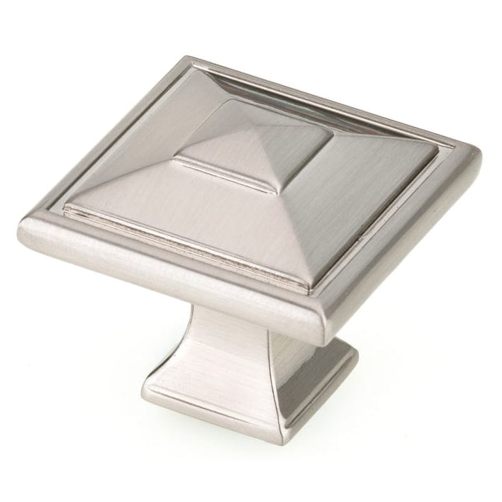 Transitional Knob, 1-1/2" x 1-1/2", Brushed Nickel alt 0