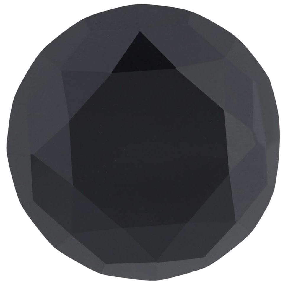 Contemporary Knob, 1-9/16" D, Chrome, Black alt 0