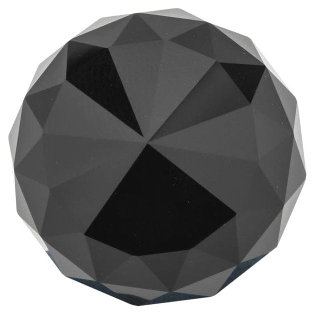 Contemporary Knob, 1-3/16" D, Chrome, Black alt 0