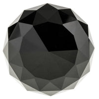 Contemporary Knob, 1-9/16" D, Chrome, Black alt 0