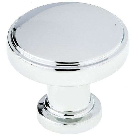 Contemporary Knob, 1-11/32" D, Chrome alt 0