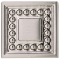 Transitional Knob, 1-5/16" x 1-5/16", Brushed Nickel alt 0