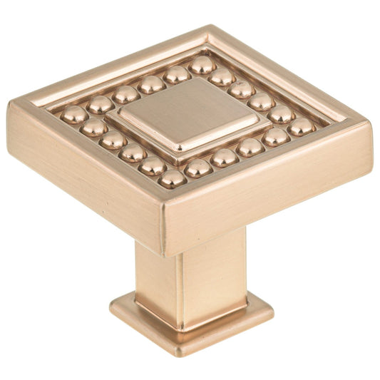 Transitional Knob, 1-5/16" x 1-5/16", Champagne Bronze alt 0