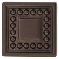 Transitional Knob, 1-5/16" x 1-5/16", Honey Bronze alt 0