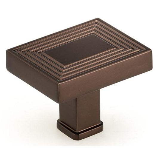 Transitional Knob, 1-25/32" x 1-3/8", Honey Bronze alt 0