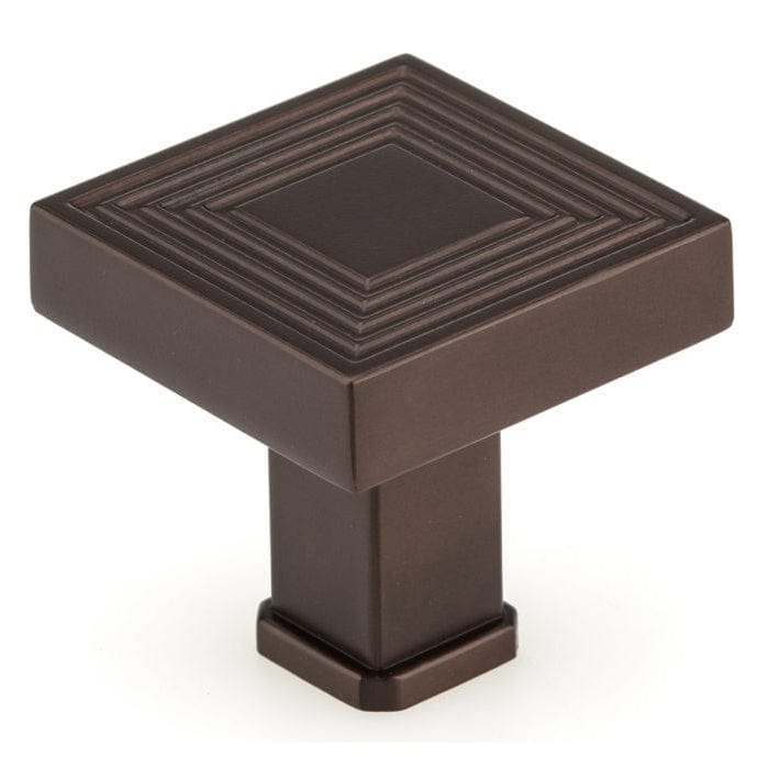 Transitional Knob, 1-3/8" x 1-3/8", Honey Bronze alt 0