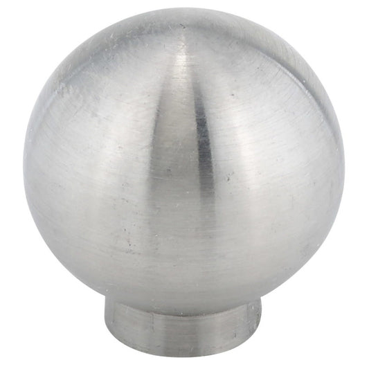 Contemporary Knob, 31/32" D, Stainless Steel alt 0