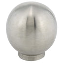 Contemporary Knob, 1-3/16" D, White, Brushed Nickel alt 0
