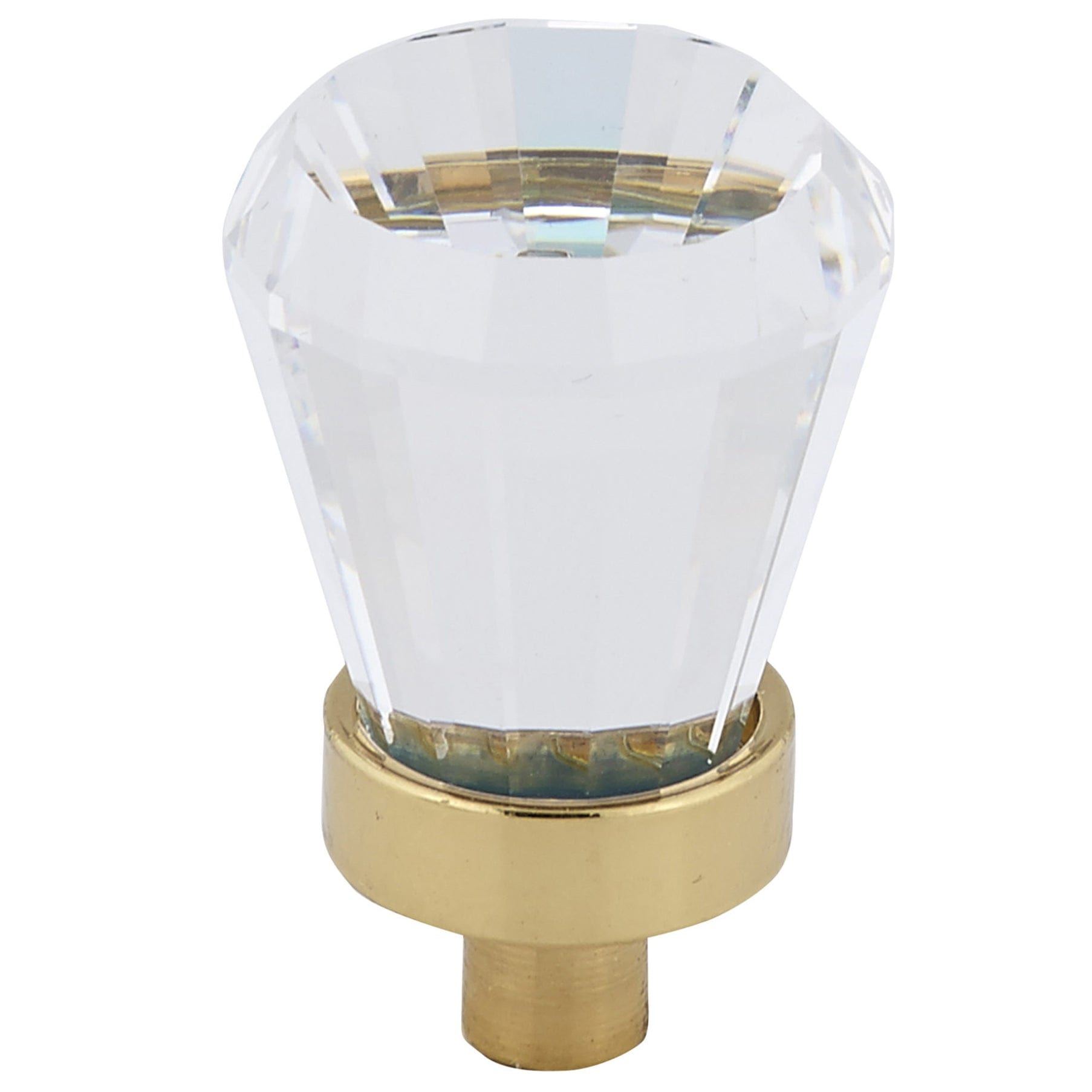 Traditional Knob, 3/4" D, Brass, Clear alt 0