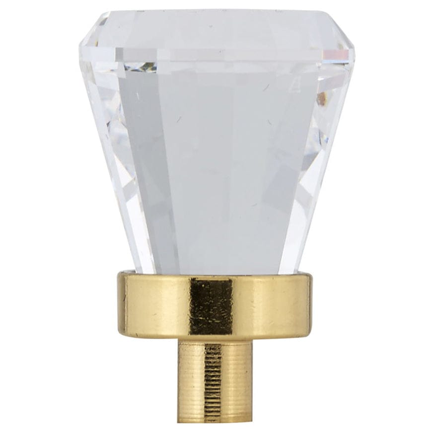 Traditional Knob, 3/4" D, Brass, Clear alt 0