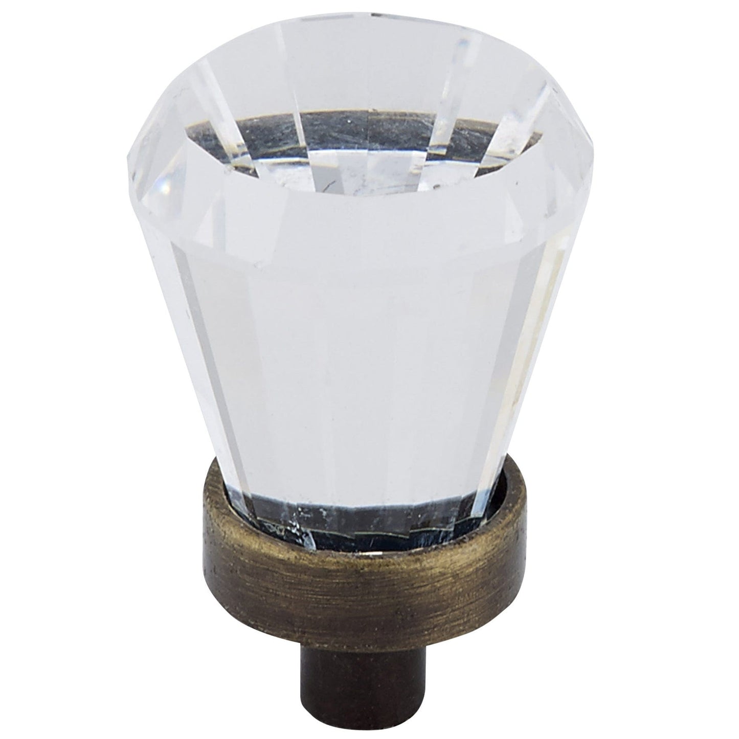 Traditional Knob, 3/4" D, Antique English, Clear alt 0