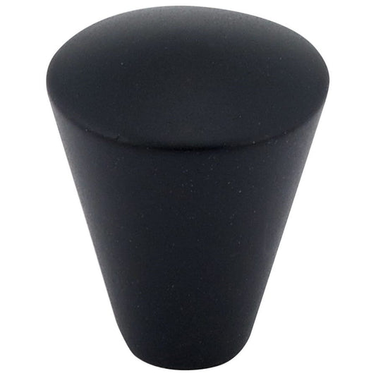 Contemporary Knob, 9/16" D, Matte Black alt 0