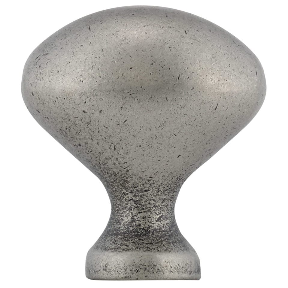 Traditional Knob, 1-3/16" x 25/32", Pewter alt 0