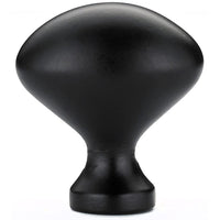 Traditional Knob, 1-3/16" x 25/32", Matte Black alt 0