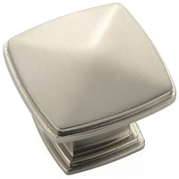 Transitional Knob, 1-11/16" x 1-11/16", Brushed Nickel alt 0