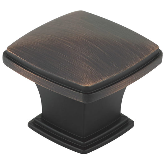 Transitional Knob, 1-11/16" x 1-11/16", Brushed Oil-Rubbed B alt 0