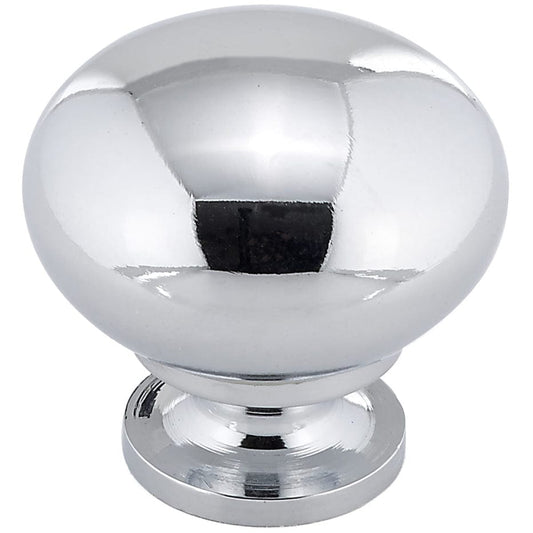 Traditional Knob, 1-1/4" D, Chrome alt 0