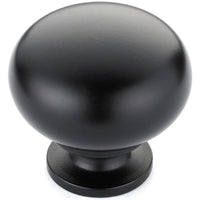 Traditional Knob, 1-1/4" D, Matte Black alt 0